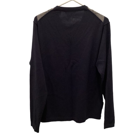 Impermeable 2 ply Cashmere size M Navy Gray Argyle Sweater - Picture 3 of 3